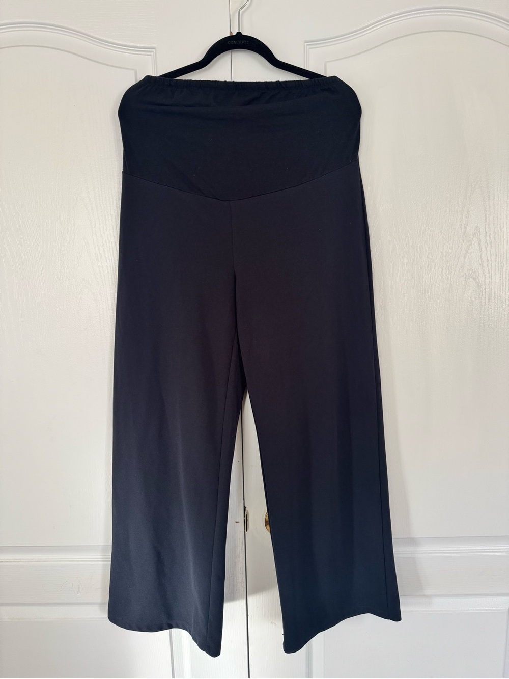 H&M Navy Blue Wide-Leg Pull-On Pants